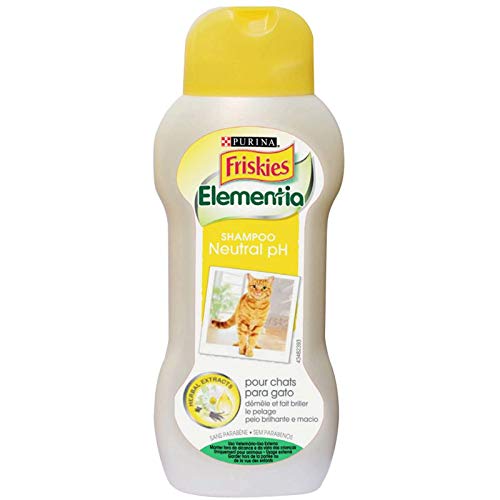 Champú para gato con pH neutro de 250 ml con extractos de hierbas – Friskies Elementia Purina