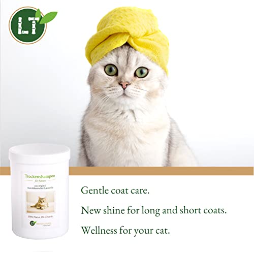 Champú seco para gatos, con polvo de arcilla original marroquí | Vegano y bio | para el cuidado del pelo sin productos químicos | 1 kg