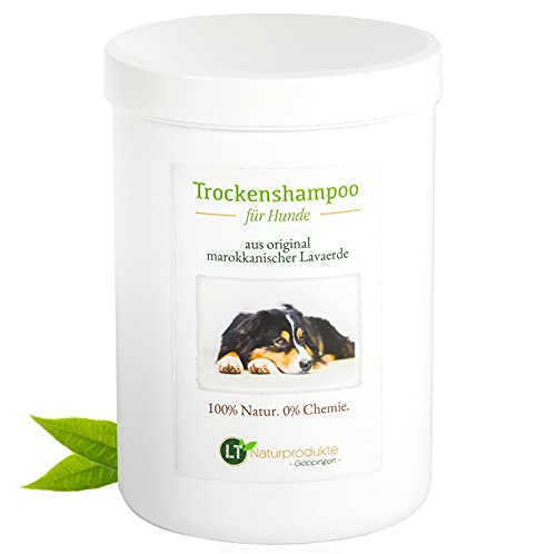 Champú seco para Perros, con Polvo de Arcilla Original marroquí | Vegano y Bio | para el Cuidado del Pelo sin Productos químicos | 1 kg
