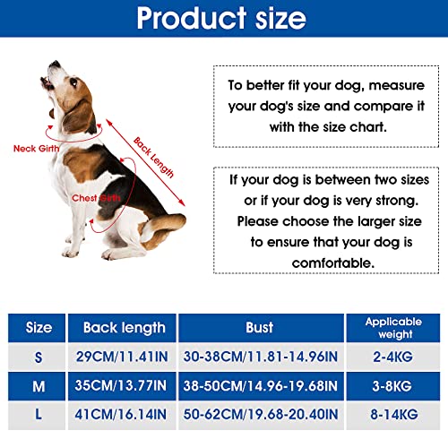 cobee Traje de recuperación para perros Protector de heridas abdominales para perros Traje de recuperación para perros Heridas después de la cirugía para perros pequeños y medianos (tamaño L)