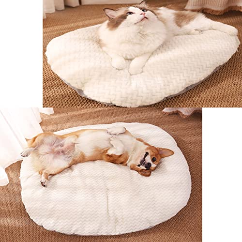 Colchón ovalado para cama de perro, cama de perro XL relajante, tamaño mediano, lavable, suave y cálida para cachorros, almohadas para perros pequeños, medianos y grandes