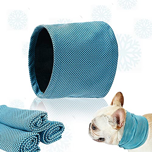Collar Refrigerante para Perros,Collar de Enfriamiento para Mascotas,Pañuelo Refrescante para Perros,Bandana de Enfriamiento para Perros (S)