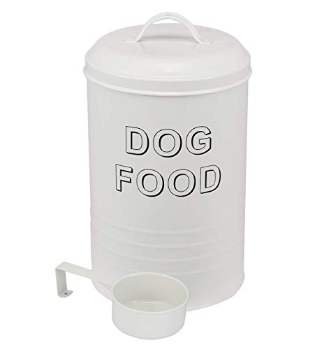 Contenedor de comida para perros – Contenedor de comida para gatos – Pet Good Dog Food Storage Canister, capacidad de 4 libras – Cuchara incluida