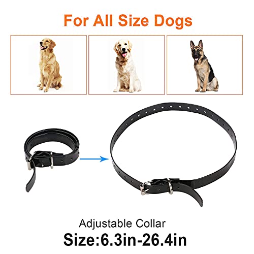 Correas de repuesto para collar de perro de ¾" con doble hebilla de entrenamiento para todas las marcas de collares y cercas invisibles. (rosa)