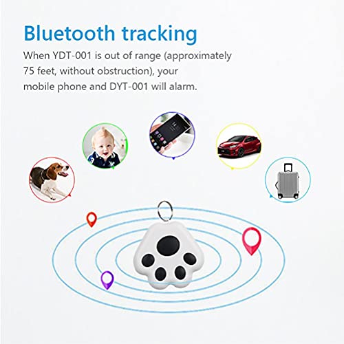 Cricia Mini localizador de rastreo GPS, pequeño Dispositivo portátil Bluetooth Inteligente Anti-pérdida para Equipaje/niño/Mascota/Gato/Perro, Dispositivo de Alarma Bluetooth Impermeable
