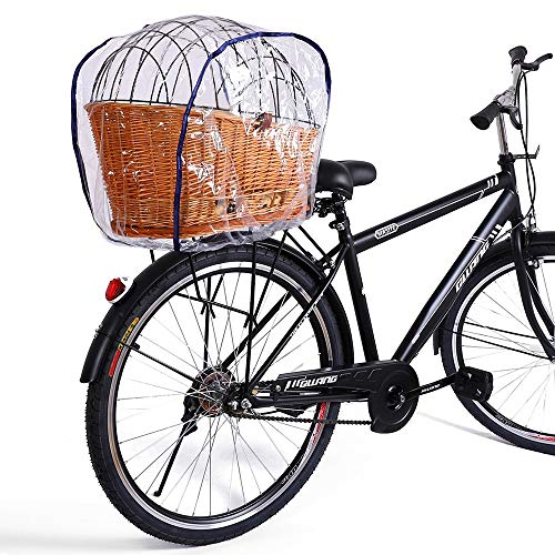 Cubierta de lluvia para cesta de bicicleta para perros XL y XXL, cubierta para la lluvia para portaequipajes de mascotas, para cesta de bicicleta en tamaño 56 × 36 cm y 60 × 37 cm, color azul