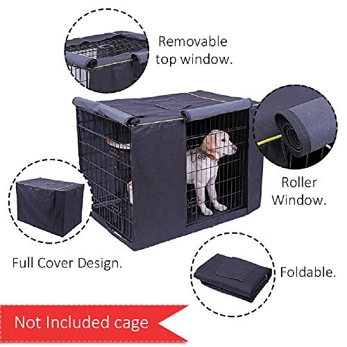 Cubierta lavable para jaula para perros y mascotas, cubierta plegable para casa de gatos, accesorios para perreras, cubierta para jaulas para mascotas al aire libre, jaula duradera para perros y gatos