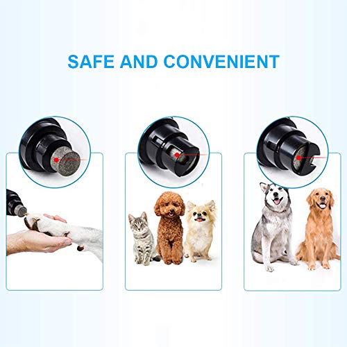 DALADA Cortaúñas para perros y gatos, ultrasilencioso, eléctrico, recargable por USB, 2 velocidades, para perros y gatos grandes o pequeños