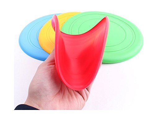 Da.Wa 1 Pieza Perros Juguete/Frisbee/Mascotas Entrenamiento Frisbee Juguete, diámetro Aprox. 17,5 cm, Color Aleatorio