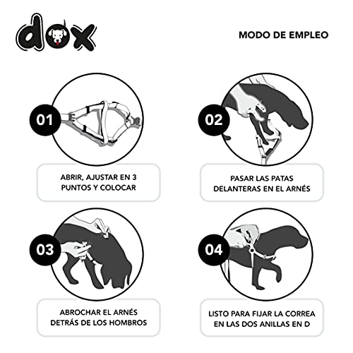 DDOXX Arnés Perro Step-In Air Mesh, Ajustable, Acolchado | Muchos Colores & Tamaños | para Perros Pequeño, Mediano y Grande | Accesorios Gato Cachorro | Negro, XS