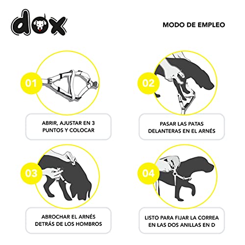 DDOXX Arnés Perro Step-In Air Mesh, Ajustable, Acolchado | Muchos Colores & Tamaños | para Perros Pequeño, Mediano y Grande | Accesorios Gato Cachorro | Amarillo, M