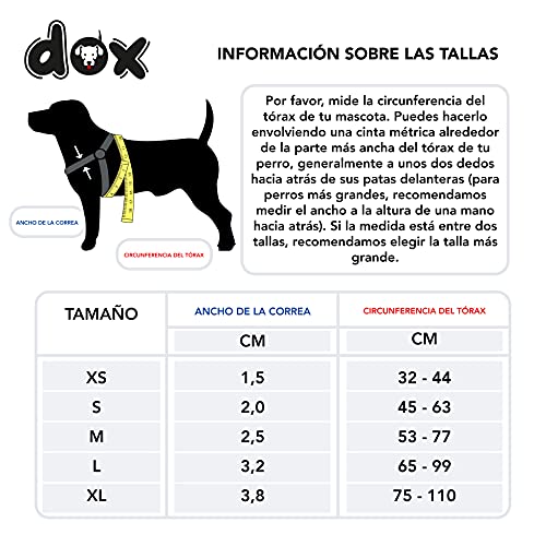 DDOXX Arnés Perro Step-In Nylon, Ajustable | Muchos Colores & Tamaños | para Perros Pequeño, Mediano y Grande | Accesorios Gato Cachorro | Negro, S