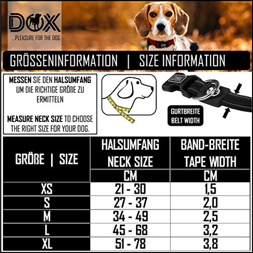 DDOXX Collar Perro Air Mesh, Ajustable, Reflectante, Acolchado | Muchos Colores & Tamaños | para Perros Pequeño, Mediano y Grande | Collares Accesorios Gato Cachorro | Negro, S