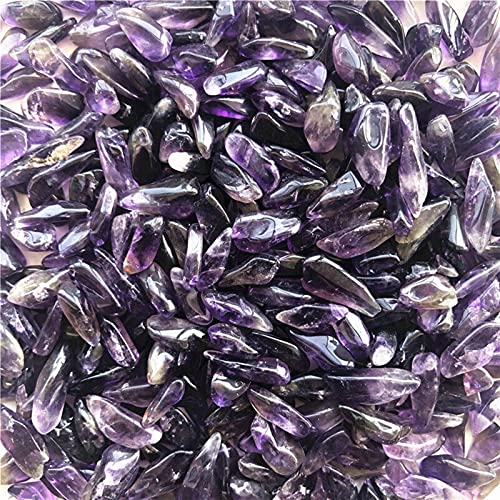 Decoraciones al Aire Libre para Jardines de Tanques de Peces. 50 g 8-12 mm Natural Púrpura Cristal Amatista Pequeño Dientes Grava Rock Piedra Minero Méter Muestra Natural