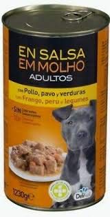 DeliKuit - Alimento Completo para Perros Adultos - Trozos en Salsa con Pollo, Pavo y Verduras - 1230 Gramos