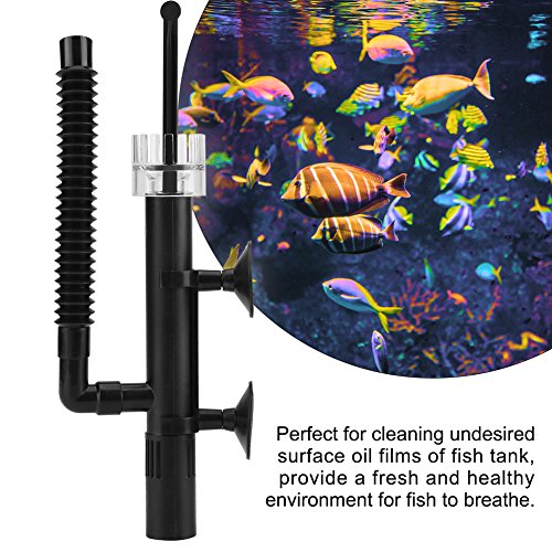 Desnatador de acuario Tanque de pescado Superficie de aceite Skimmer Removedor Mini filtro para acuario de coral pequeño tanque de agua