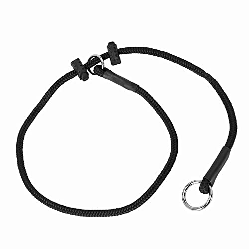 Dingo Gear Collar de estrangulador para Entrenamiento de Perro Hecho a Mano con 2 limitadores Impermeable Negro M