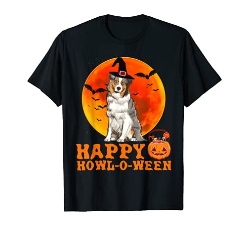 Divertido Perro Pastor Ovejero Australiano Halloween Camiseta