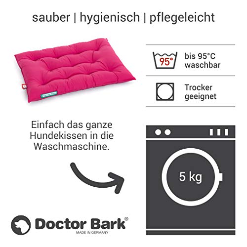 Doctor Bark Cojín para perros Urban – Cama ortopédica para perros – Lavable hasta 95 °C – Robusto para interior – Colchón para perros – Fabricado en Alemania (M – 70 x 50 cm, rosa caliente)