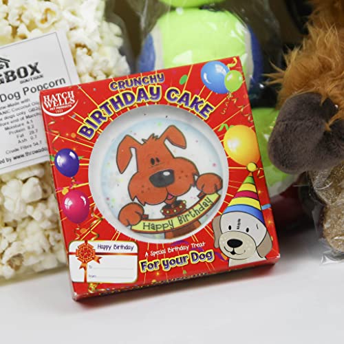 DogBox Boutique La caja de regalo para perros de cumpleaños, ideal para cumpleaños, Navidad o un regalo mensual – Golosinas para perros, juguetes y accesorios
