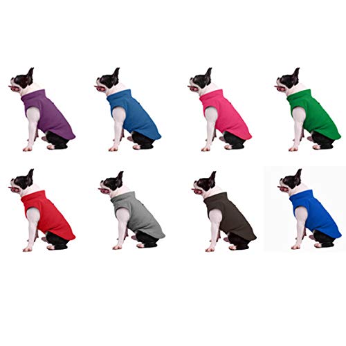 Dogs Jumpers - Sudadera para perro, chaleco de forro polar suave, chaqueta para clima frío con correa para perros pequeños medianos (grande, verde)