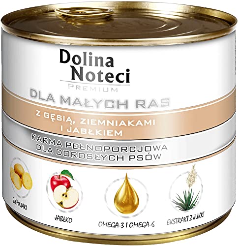 DOLINA NOTECI Gans Premium con patatas y manzana Małe Rasy 185 g