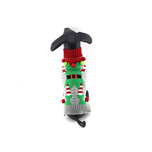 Dr.JIEER - Disfraz de perro de algodón para Navidad, día de invierno, abrigo de punto, para mascotas, disfraz de moda, vacaciones, regalo para clown,L