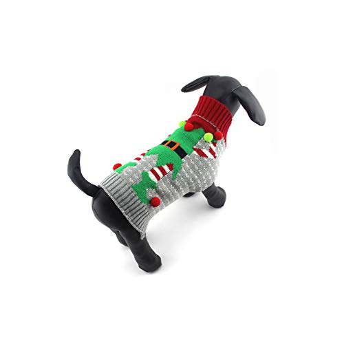 Dr.JIEER - Disfraz de perro de algodón para Navidad, día de invierno, abrigo de punto, para mascotas, disfraz de moda, vacaciones, regalo para clown,XL