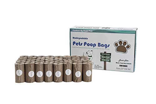 Dumi Pets Bolsas de basura para perros, extra gruesas y fuertes, 100% a prueba de fugas, 40 rollos para 600 bolsas biodegradables (gris)