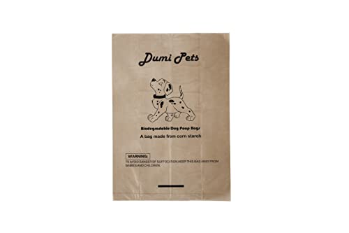 Dumi Pets Bolsas de basura para perros, extra gruesas y fuertes, 100% a prueba de fugas, 40 rollos para 600 bolsas biodegradables (gris)
