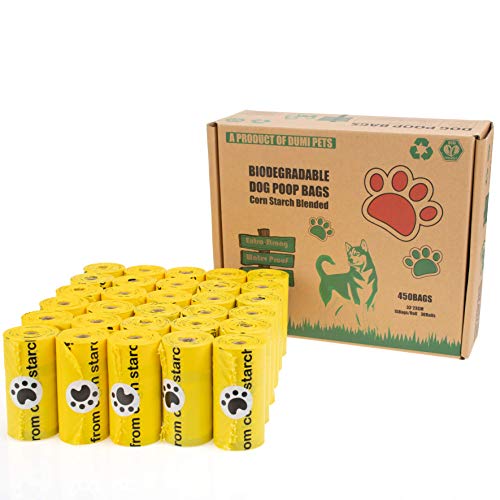 Dumi Pets Bolsas de Caca biodegradables 30 Rollos, para 450 ecológicas para Perros