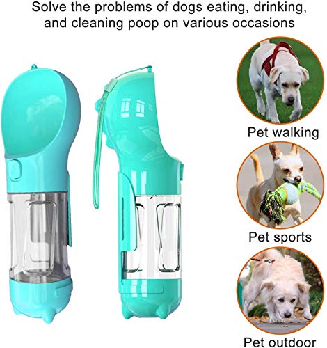 Duyifan Dog Travel Water Bottle, Dog Water Bottle for Walking,Pet Travel Water Drinking Cup with Collapsible Dog Bowl Waste Bag,for Pets Outdoor Walking, Hiking, Travel, Food Grade Plastic