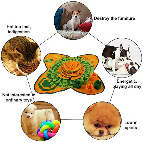 DWIN Almohadilla de alimentación para perros lavable para la nariz, juguete educativo para entrenamiento de perros de tamaño grande, mediano y pequeño, juego de ejercicio olfativo