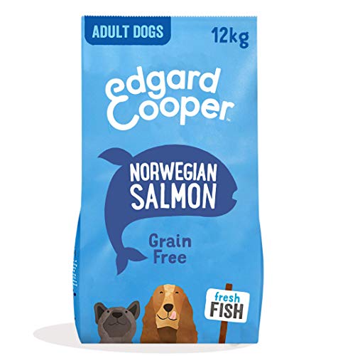 Edgard & Cooper Pienso Perros Adultos Comida Seca Natural Sin Cereales Hipoalergenico 12kg Salmon Fresco, Fácil de digerir, Alimentación Sana Sabrosa y equilibrada, Proteína
