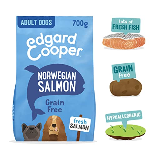 Edgard & Cooper Pienso Perros Adultos Comida Seca Natural Sin Cereales Hipoalergenico Salmon Fresco, Fácil de digerir, Alimentación Sana Sabrosa y equilibrada, Proteína (700 g)