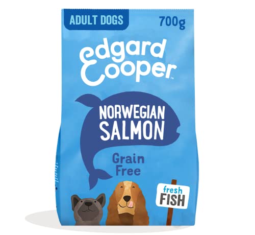 Edgard & Cooper Pienso Perros Adultos Comida Seca Natural Sin Cereales Hipoalergenico Salmon Fresco, Fácil de digerir, Alimentación Sana Sabrosa y equilibrada, Proteína (700 g)