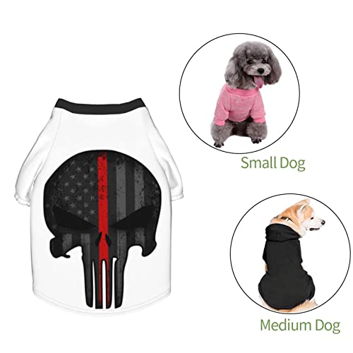 EDJKEJYCO Ropa de perro con diseño de bandera de sueños americanos, pijama para perro, camisa para perros pequeños, medianos y grandes, gatos