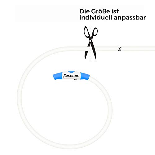 ELANOX Collar de perro LED recargable USB tamaño universal luminoso (azul)
