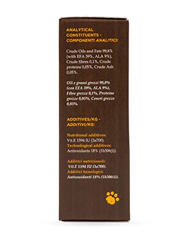 Enecta Premium Hemp Oil FOR Pets - Suplemento de Aceite de Cáñamo Rico en Omega 3-6 para Perros y Gatos de Todas Las Razas y Edades (30 ml)