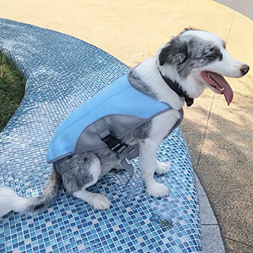 Eogrokerr Chaleco de refrigeración para perro, chaqueta de malla transpirable, abrigo de perro fresco y cómodo para perros grandes, medianos y pequeños (S,Rosa)