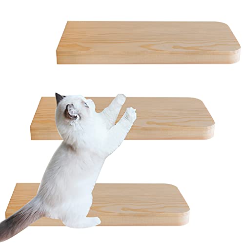 Escalera Gatos Escalada Tumbona Tabla de la Pared Estante Para Gatos Montado Con Percha Para Gatos Y Mascotas Para Montaje En Pared Y Para Colocación, tres pequeño peldaños