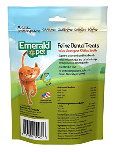 Esmeralda de Mascota Gato Pollo Dental sin Grano Treats