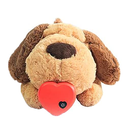 EuBaifeng Juguete para cachorros con latido del corazón, juguete de peluche para perros y gatos, para aliviar la ansiedad por separación