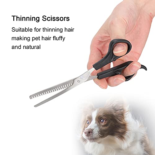 Eulbevoli Kit de Aseo para Mascotas, cortaúñas para Mascotas de fundición integrada con removedor de garrapatas/Tijeras/cortaúñas/Pinzas para Mascotas