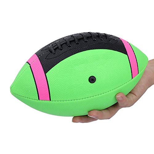 FAMKIT Balón de rugby de entrenamiento, balón de rugby, fútbol americano, pelota de rugby para interiores y exteriores, tamaño 3 (verde)