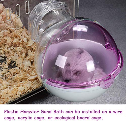 FANKUNYIZHOUSHI Hámster Baño Mini plástico extraíble Pet Sand Bath Casa de baño de animales pequeños para hámster cobayas, gerbil chinchilla rosa ❤????? ?????? ?????❤