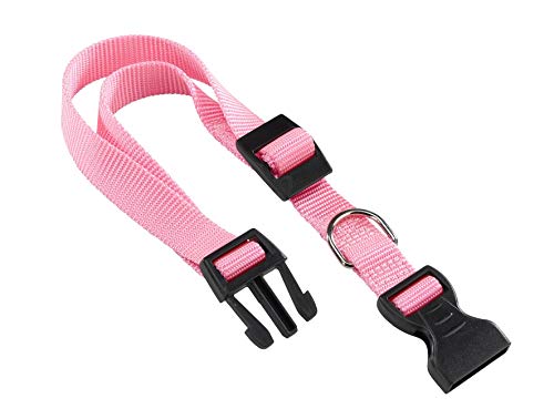 Ferplast Club C10/32 collar rosa de nylon para perros, ajustable de 23 a 32 cm, ancho 10 mm