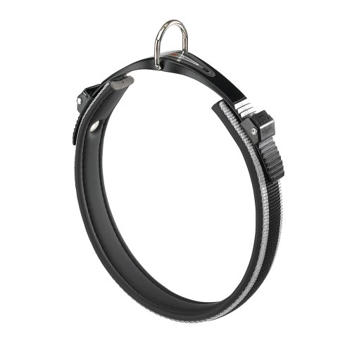 Ferplast Ergocomfort Nylon Padded Dog Collar 34-42cm X 15mm Grey/Black