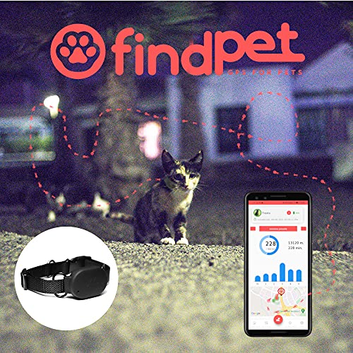 findPet - Localizador GPS para Gatos y Perros. El más Ligero 20gr. [GPS Mini] Collar GPS para Perros y Gatos con Ubicación en Tiempo Real y Seguimiento de Actividad 24h