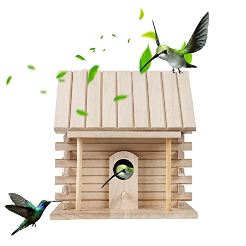 FJXJLKQS Accesorios de Jaula de pájaros Pájaros for Exteriores Casa de pájaro de Madera Caja de anidación Colgante Pájaro Nesidos Home Jardín Decoración (Color : B)